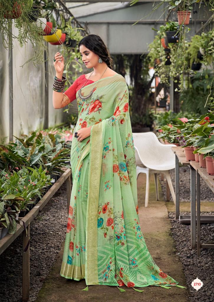 Kashvi Saheli 2701 Regular Wear Printed Wholesale Chiffon Sarees
